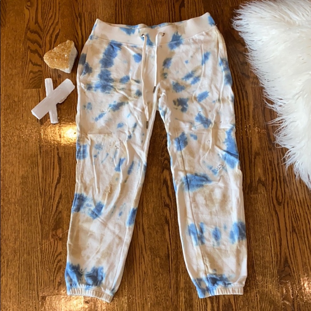 n: Philanthropy tie dye distressed sweatpants